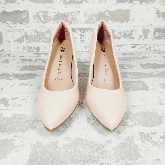 New Anne Klein Grazen Pink Leather Pointed Toe Block Heel Pumps T569 - Picture 8 of 14